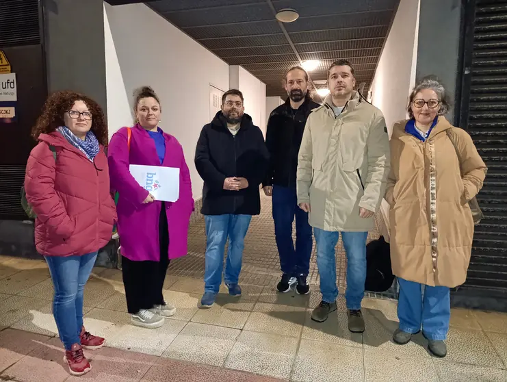 O BNG visitando o edficio da r&uacute;a Telleiras n&ordm;3